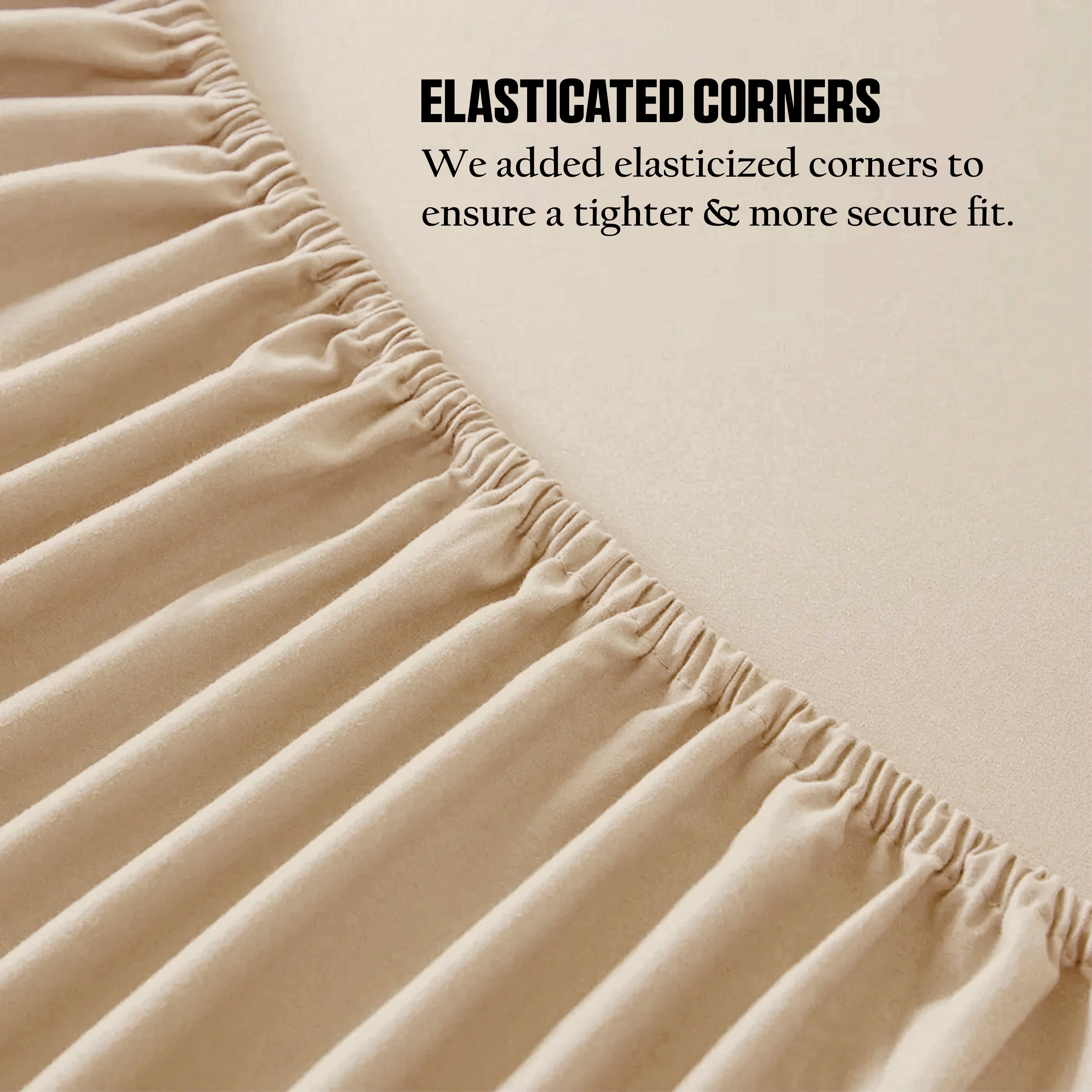 Funky gadgets Beige Luxury Poly Cotton Extra Deep Fitted Sheet Bed Sheets Bedding Set Mattress Toper Bedsheets Easy wash Fabric Pocket Bedding Sets