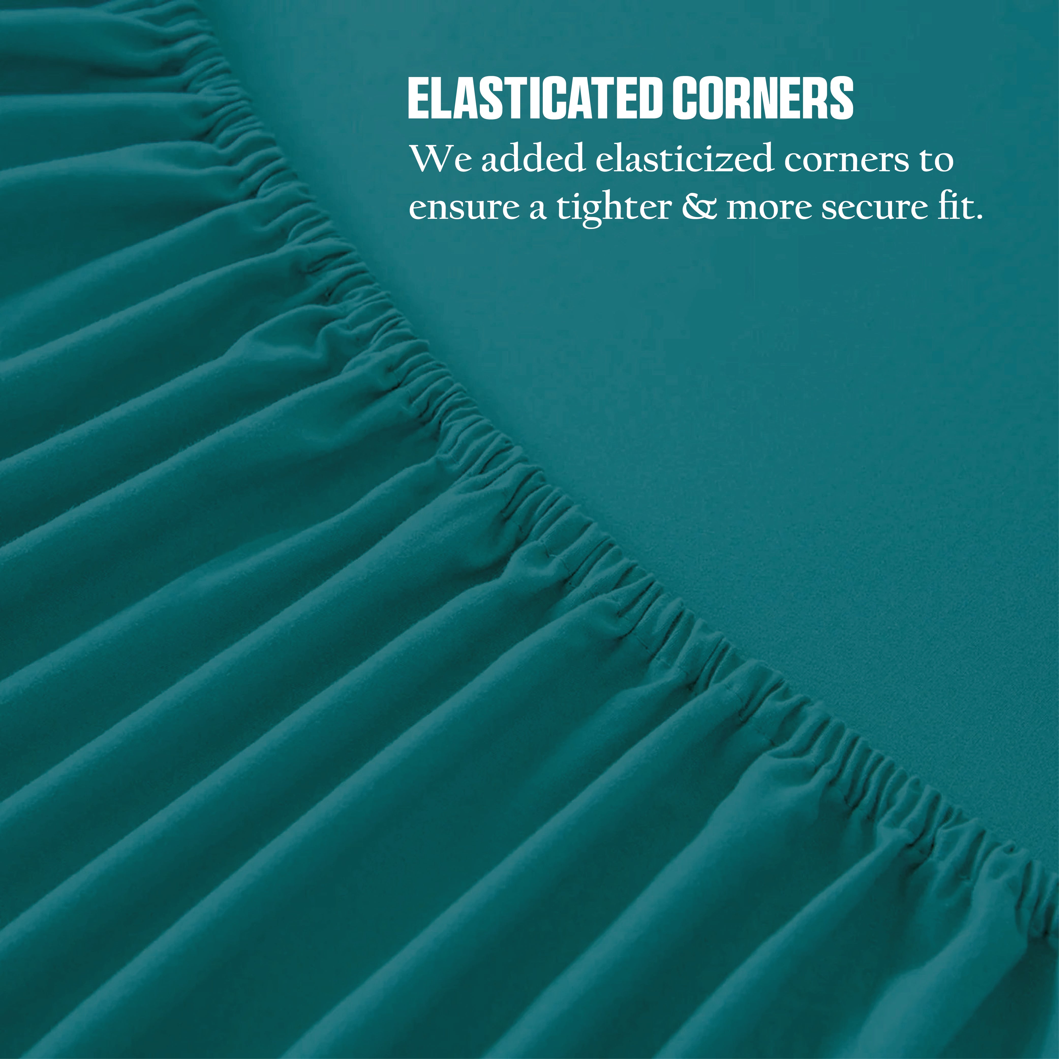 Funky gadgets Teal Luxury Poly Cotton Extra Deep Fitted Sheet Bed Sheets Bedding Set Mattress Toper Bedsheets Easy wash Fabric Pocket Bedding Sets