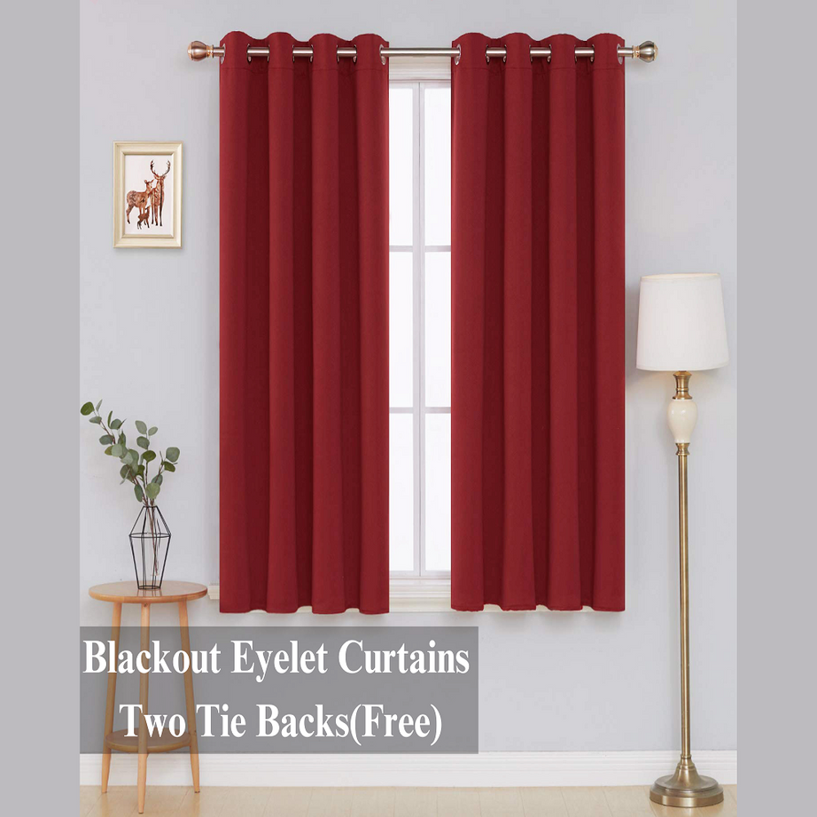 Floor-to-ceiling blackout curtains