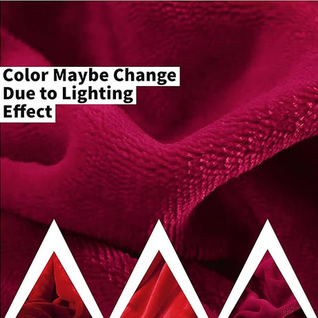 Funky gadgets Sherpa Fleece Red Blanket Bed Throws Blankets For Sofas Fluffy Soft Thick Warm Blanket- Blanket Throws for Travel