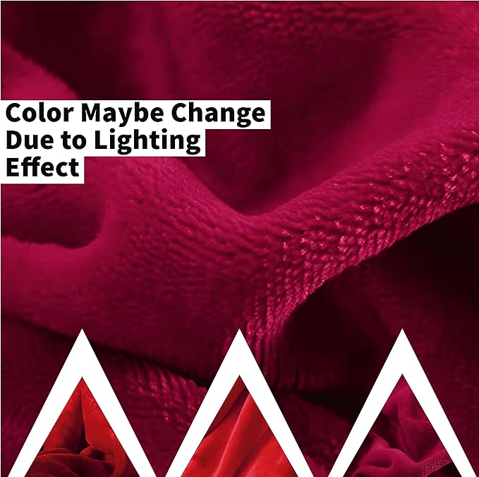 Funky gadgets Sherpa Fleece Red Blanket Bed Throws Blankets For Sofas Fluffy Soft Thick Warm Blanket- Blanket Throws for Travel