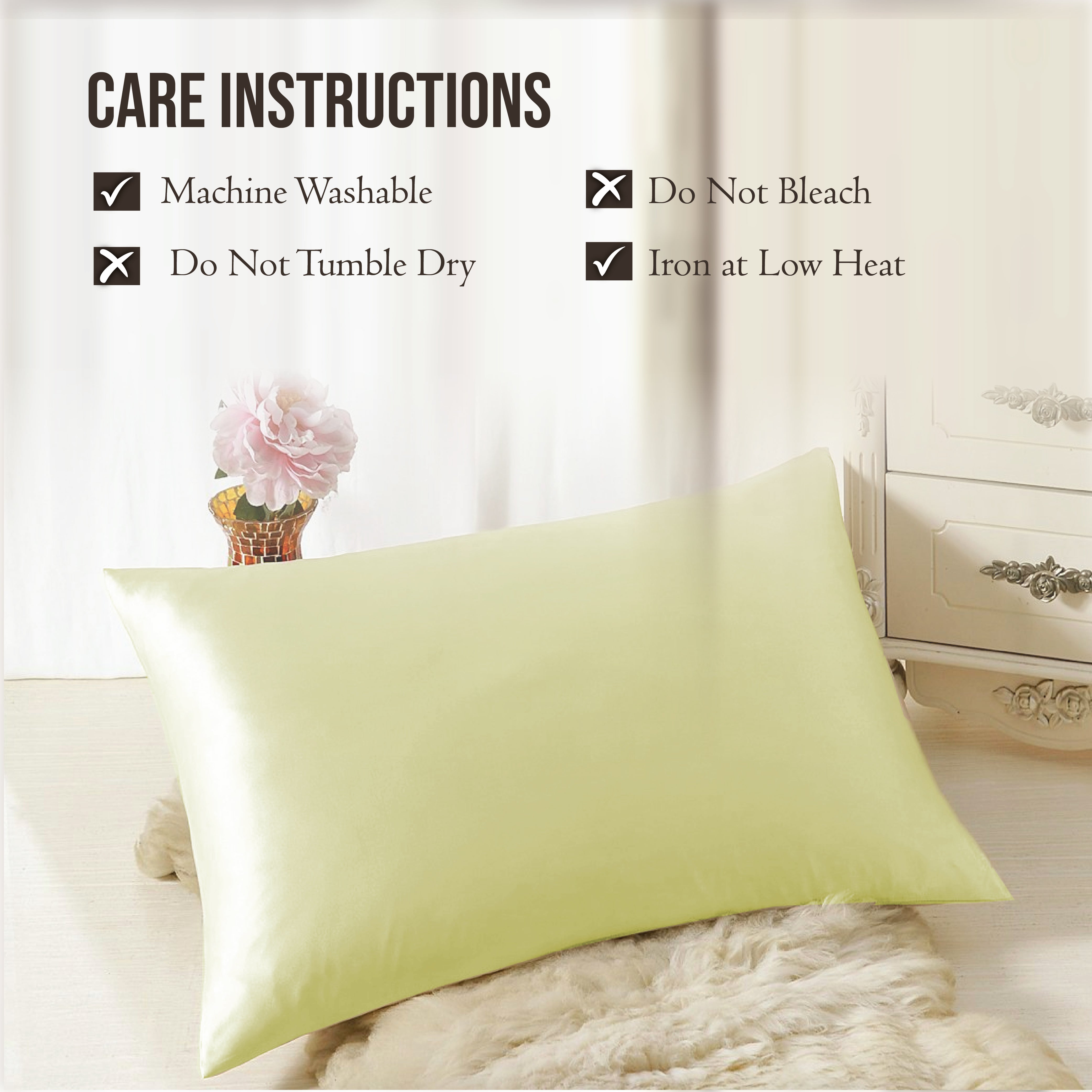  Machine washable silk pillowcase