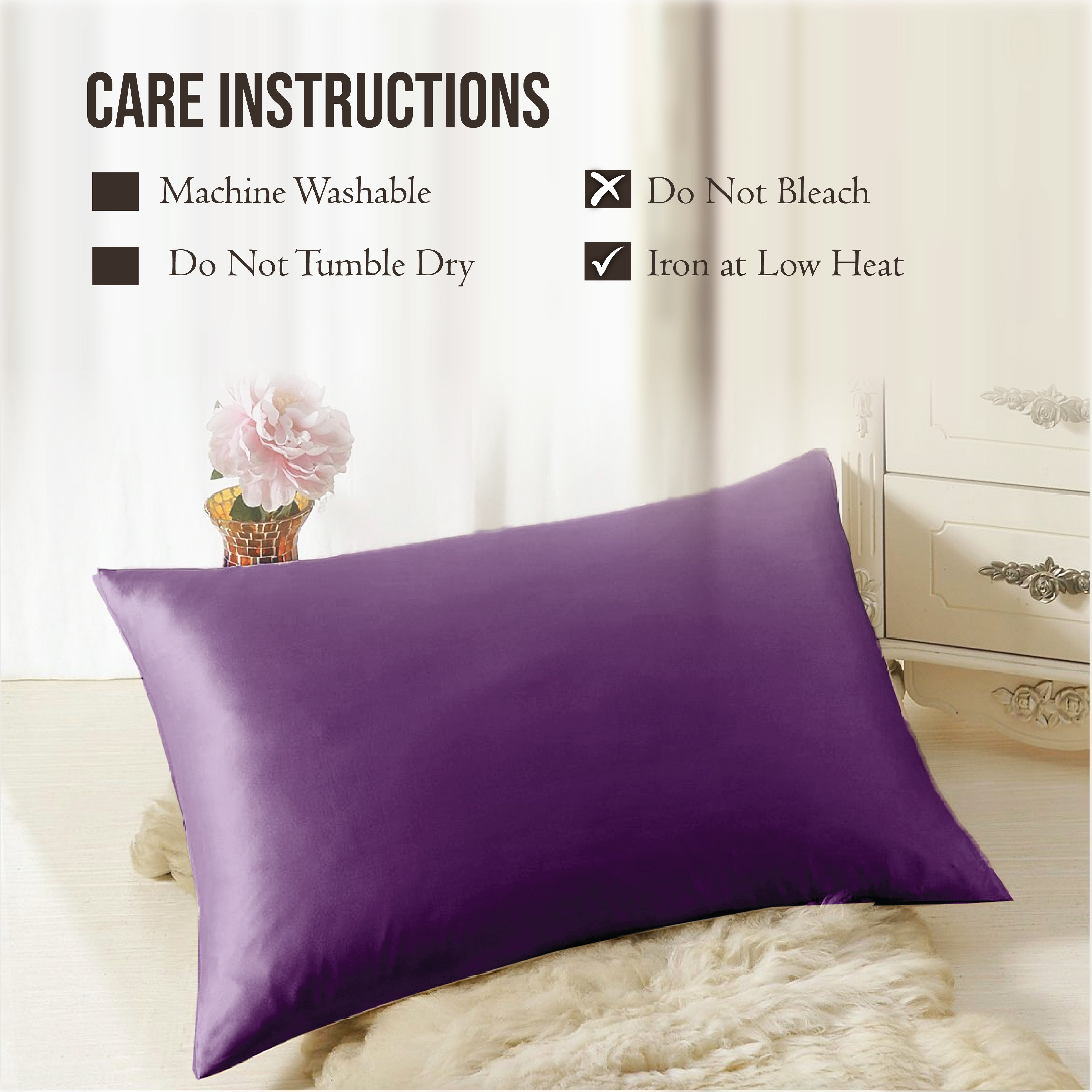  Envelope closure silk pillowcase