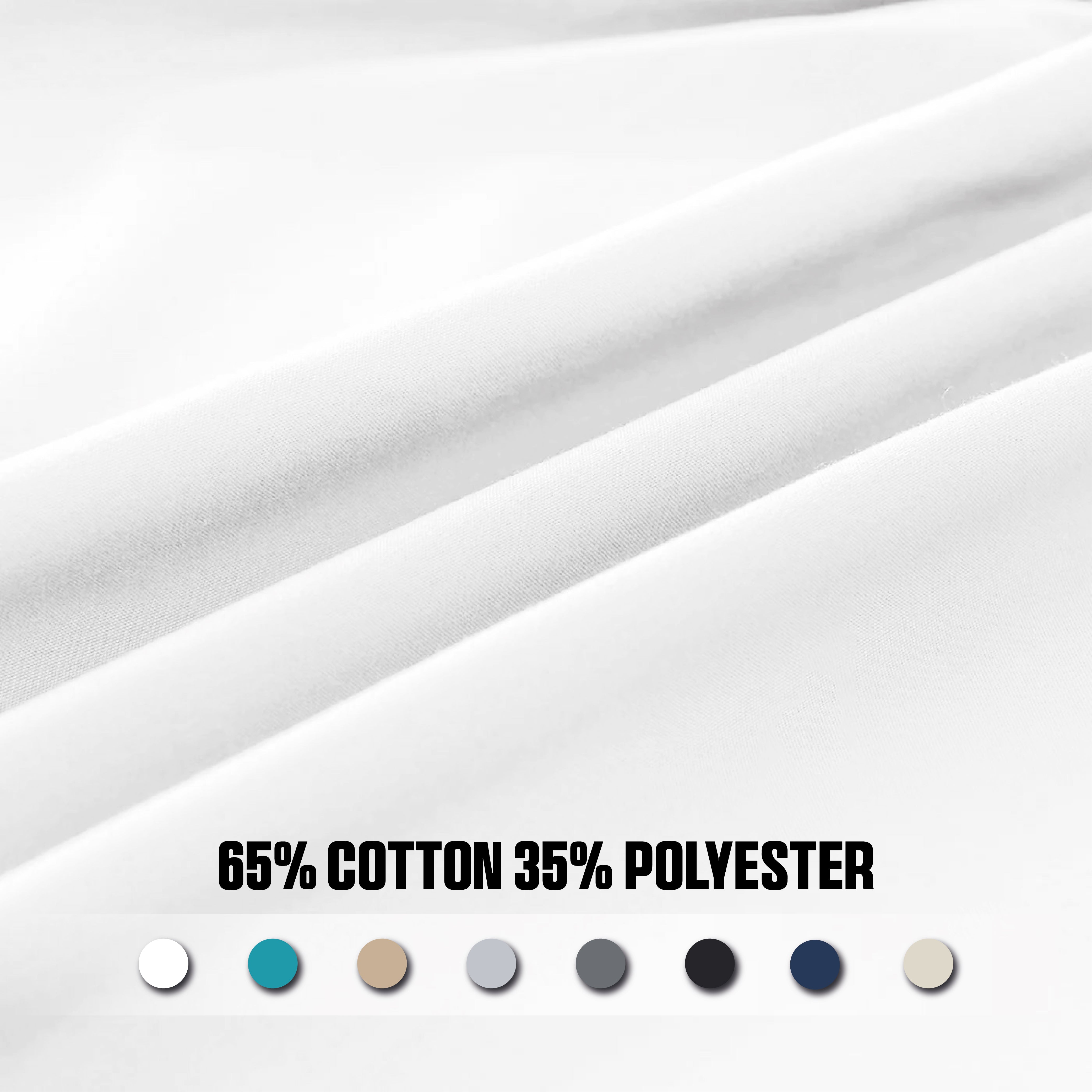 Funky gadgets White Luxury Poly Cotton Extra Deep Fitted Sheet Bed Sheets Bedding Set Mattress Toper Bedsheets Easy wash Fabric Pocket Bedding Sets