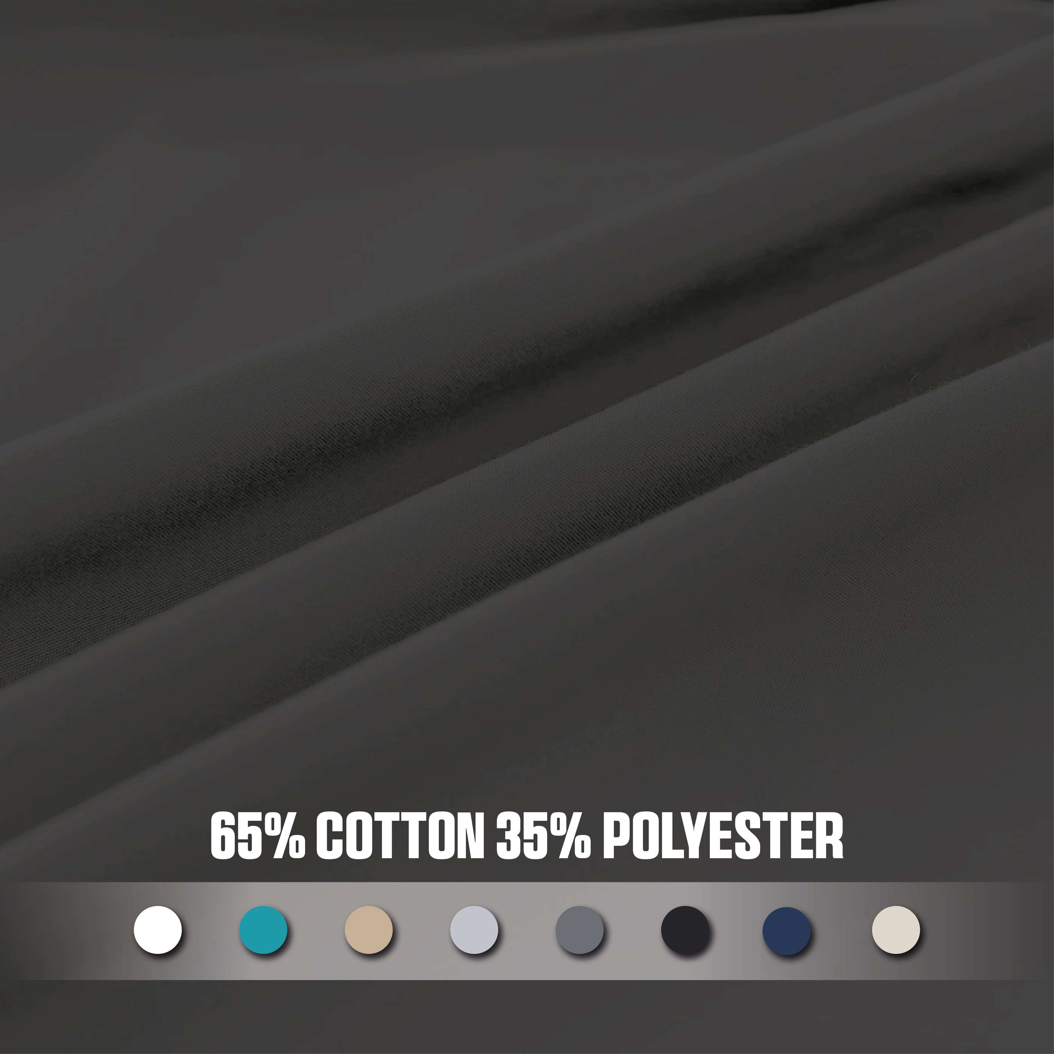 Funky gadgets Charcoal Luxury Poly Cotton Extra Deep Fitted Sheet Bed Sheets Bedding Set Mattress Toper Bedsheets Easy wash Fabric Pocket Bedding Sets