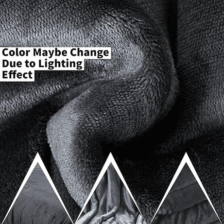 Funky gadgets Sherpa Fleece Charcoal Blanket Bed Throws Blankets For Sofas Fluffy Soft Thick Warm Blanket- Blanket Throws for Travel