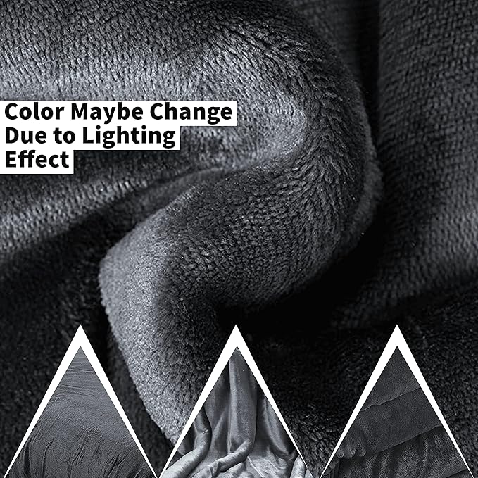 Funky gadgets Sherpa Fleece Charcoal Blanket Bed Throws Blankets For Sofas Fluffy Soft Thick Warm Blanket- Blanket Throws for Travel