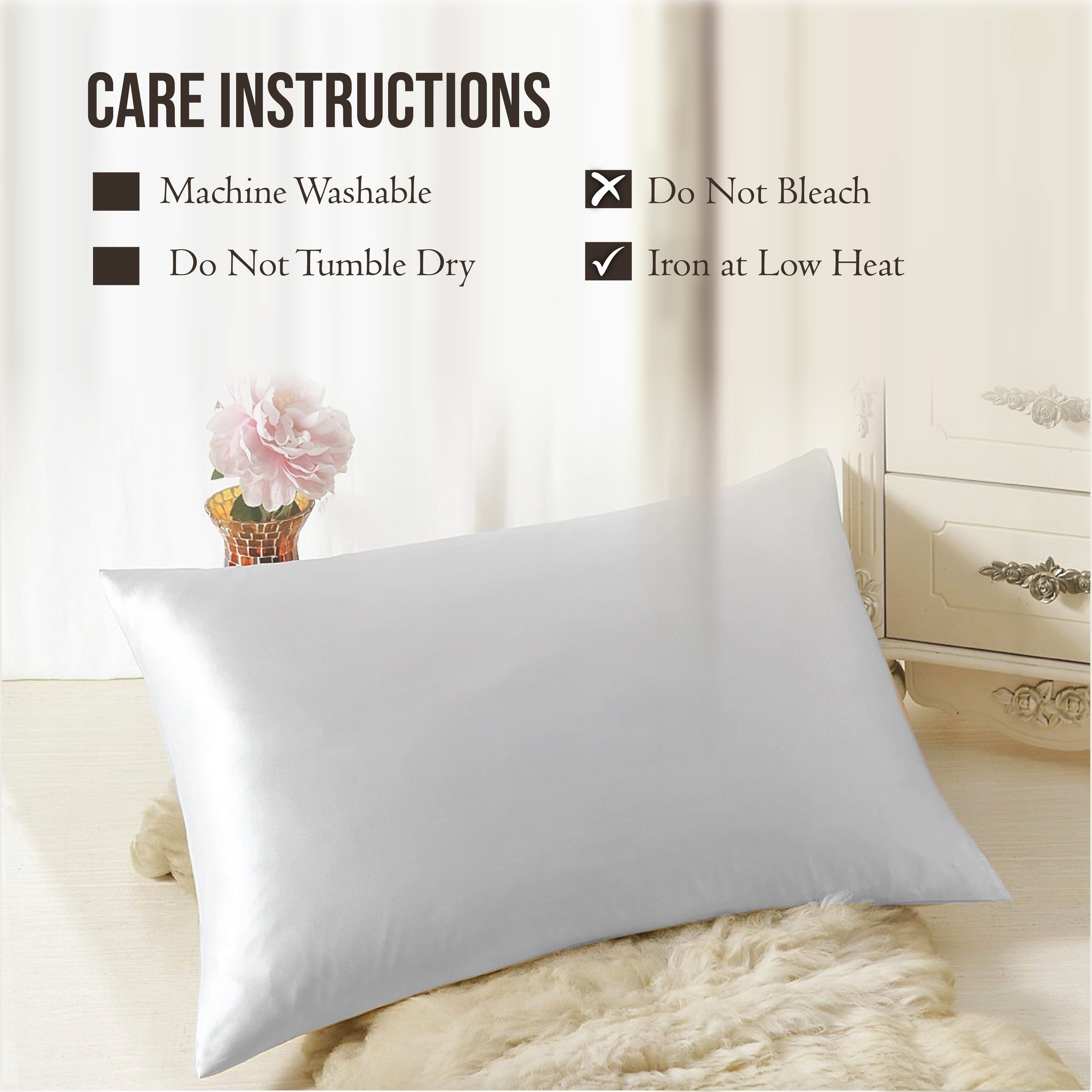  Envelope closure silk pillowcase