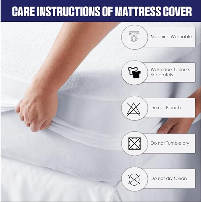 Terry waterproof mattress protector