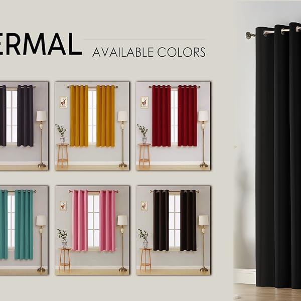 Thermal-insulated blackout curtains