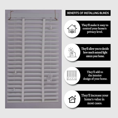 Faux wood Grey  tape blinds 