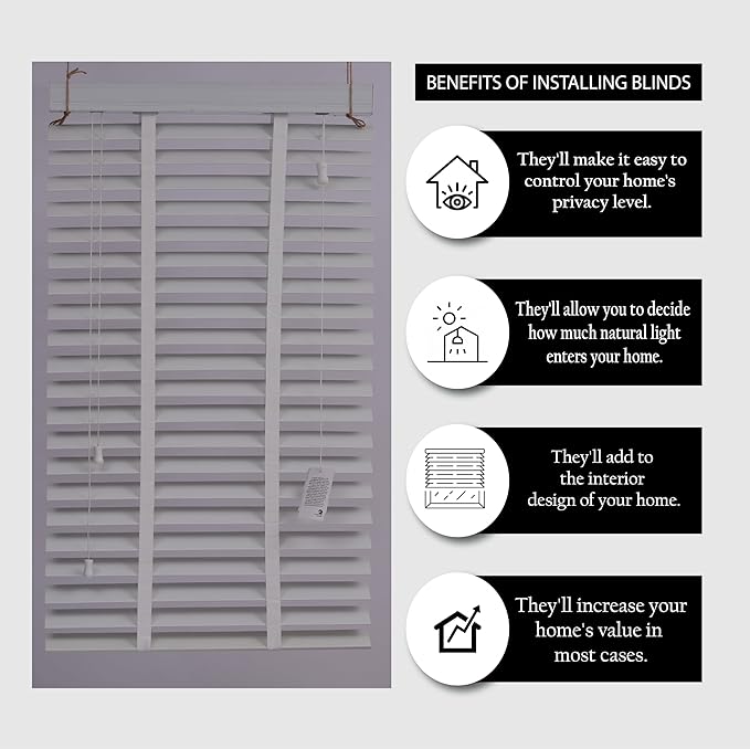 Faux wood Grey  tape blinds 