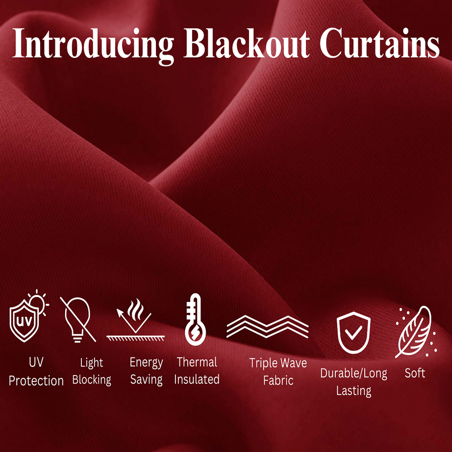 Machine-washable blackout curtains
