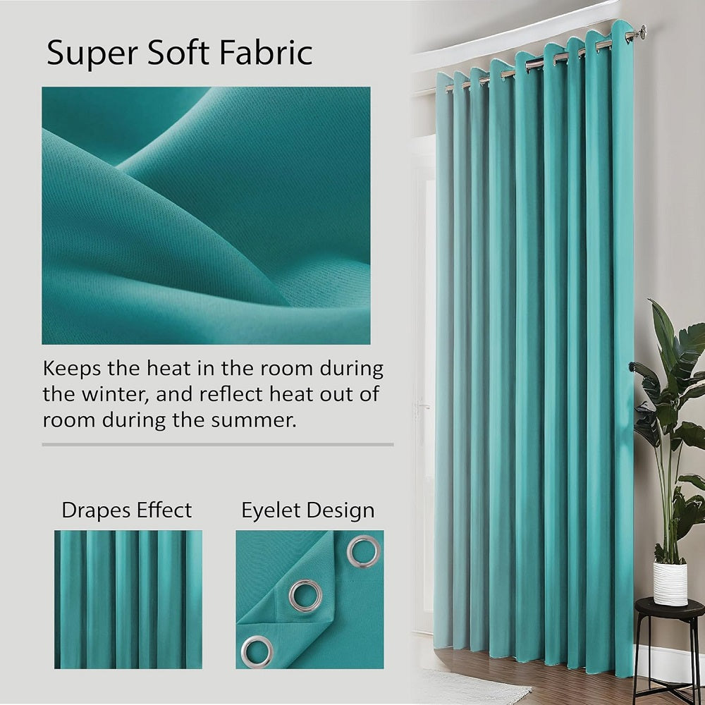 Floor-to-ceiling blackout curtains
