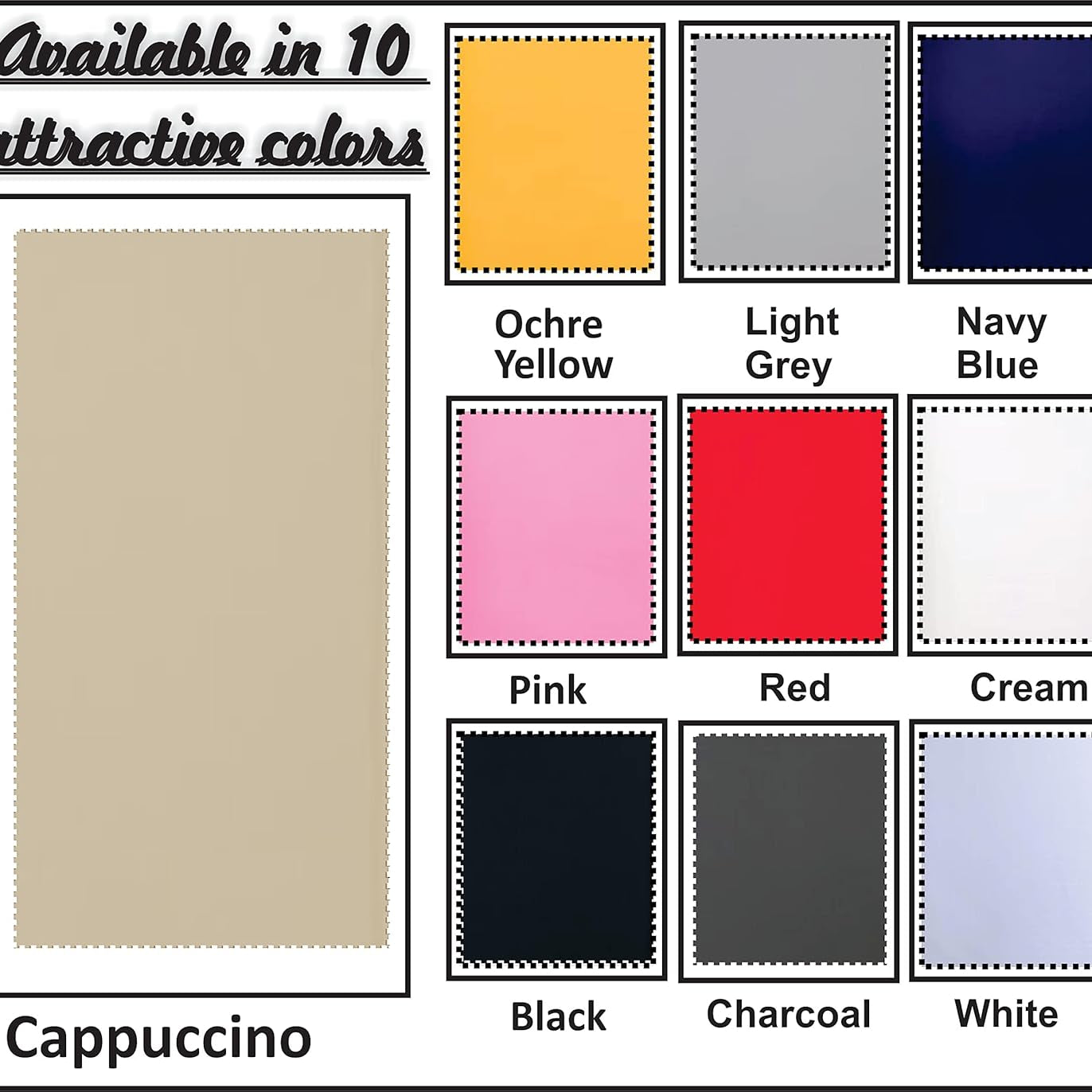 Funky Gadgets Roller Blinds Thermal Blackout Roller Blind, Easy Fit Child Safe Trimmable UV Protection Home Office Window Blinds, Cappuccino