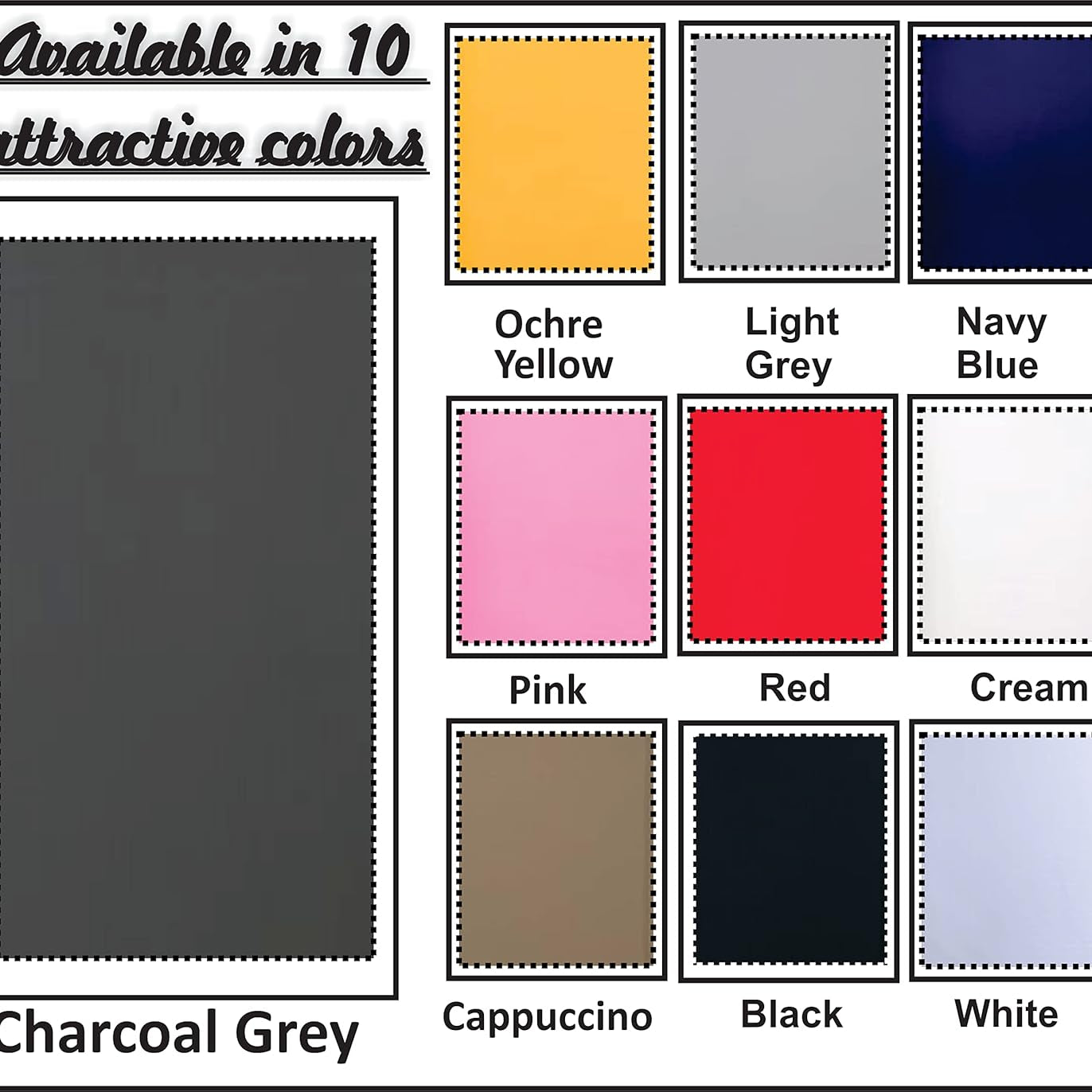 Funky Gadgets Blackout Roller Blinds Window Shades Easy Fit Thermal Roller Blind 3 Pass Black Out Fabric for Room Darkening Trimmable Child Safe Metal Tube Charcoal Grey