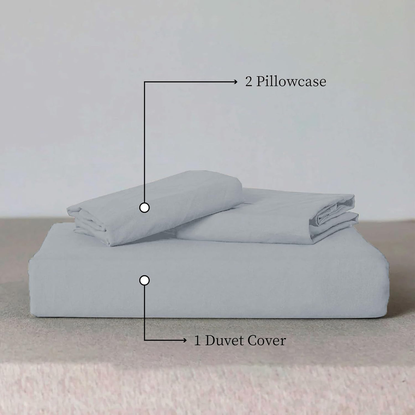 Duvet Cover Sets- Soft Brushed Microfiber Plain Dyed Duvet Cover Sets with Pillow Cases- Bedding Quilt Cover Set