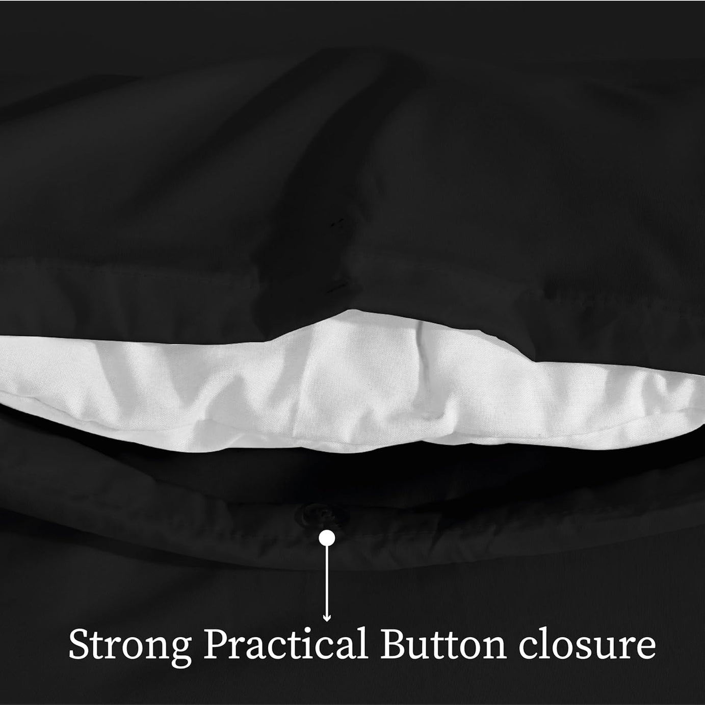 funky gadgets Duvet Cover Sets Black - Soft Brushed Microfiber Plain Dyed Duvet Cover Sets with Pillow Cases- Bedding Quilt Cover Set.