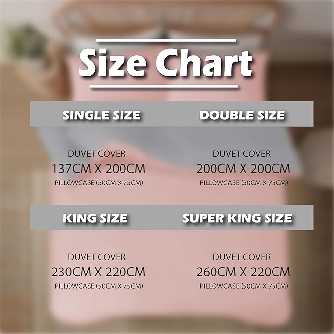 Soft Brushed Microfiber Plain Dyed Duvet Cover Sets with Pillow Cases- Reversible Bedding Quilt Cover Set (Blush Pink & Grey)