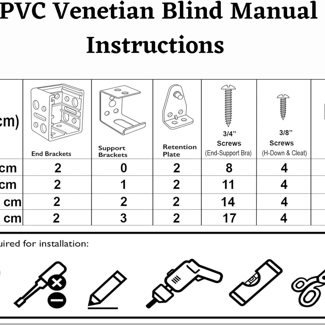 PVC Venetian Blind- Blinds Window 25mm Thin Slats Kitchen Windows Blinds Treatments Easy Fit Curtains Trimmable Fittings Home Office - Black