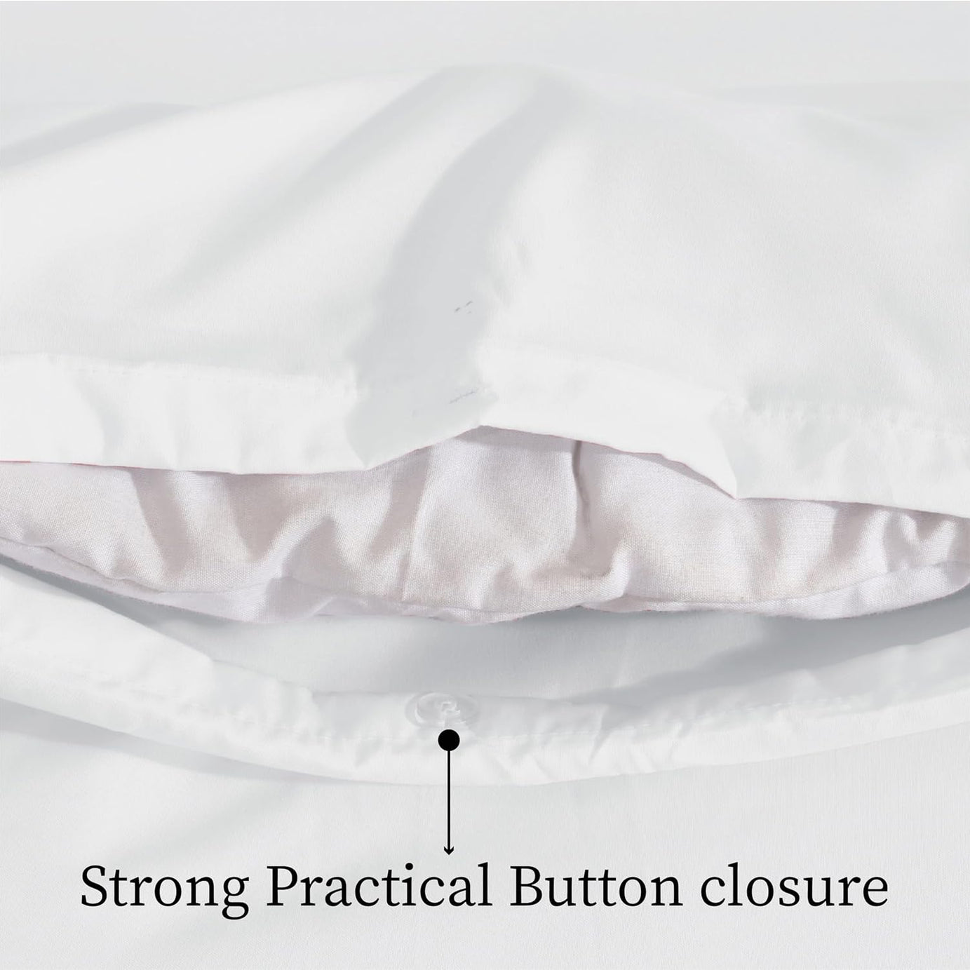 funky gadgets Duvet Cover Sets White - Soft Brushed Microfiber Plain Dyed Duvet Cover Sets with Pillow Cases- Bedding Quilt Cover Set.