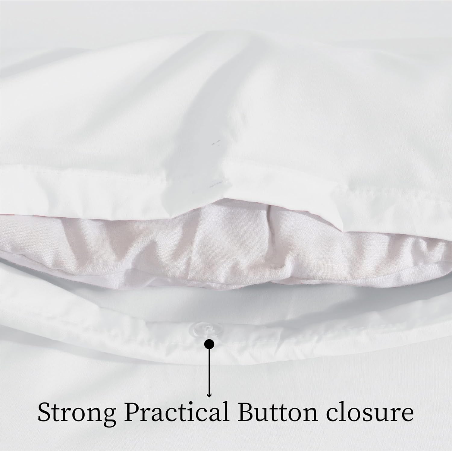 funky gadgets Duvet Cover Sets White - Soft Brushed Microfiber Plain Dyed Duvet Cover Sets with Pillow Cases- Bedding Quilt Cover Set.