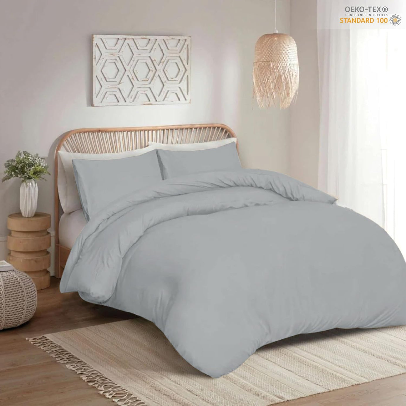 Duvet Cover Sets- Soft Brushed Microfiber Plain Dyed Duvet Cover Sets with Pillow Cases- Bedding Quilt Cover Set