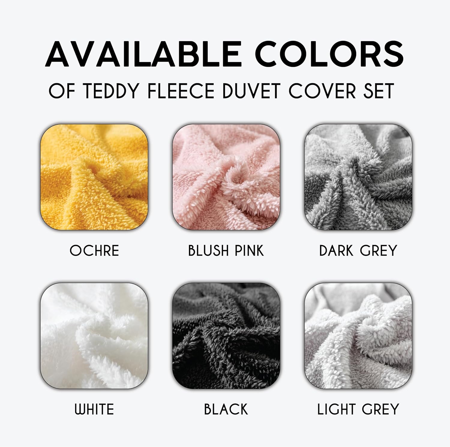 Funky Gadgets Teddy Fleece Duvet Cover Set | Warm Luxury Super Soft Thermal quilt cover with pillowcase | 100% Polyester Teddy Bear Bedding Blush Pink