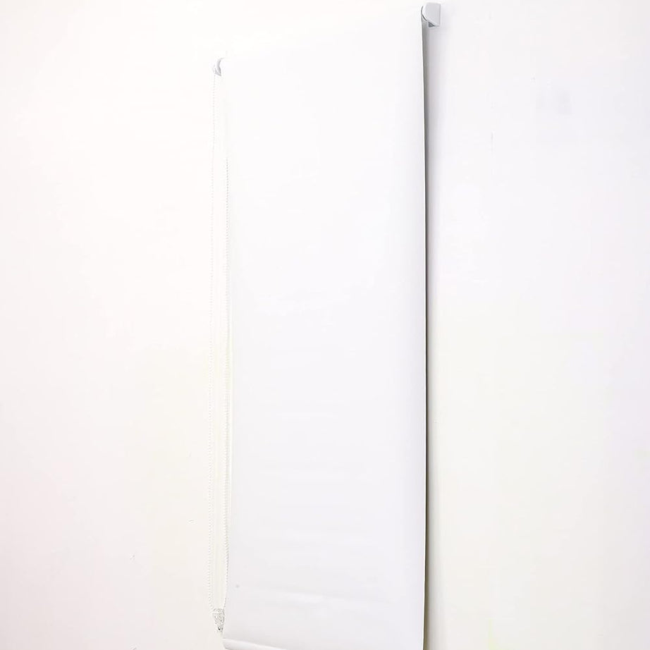 Funky Gadgets Roller Blinds Thermal Blackout Roller Blind, Easy Fit Child Safe Trimmable UV Protection Home Office Window Blinds, White Blinds