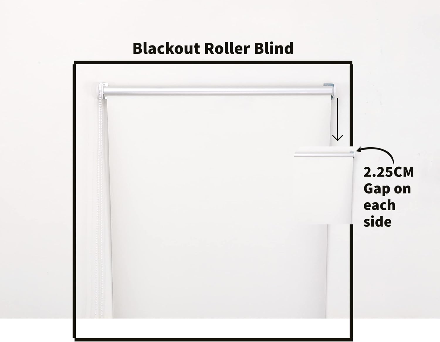 Funky Gadgets Roller Blinds Thermal Blackout Roller Blind, Easy Fit Child Safe Trimmable UV Protection Home Office Window Blinds, Cream Blind